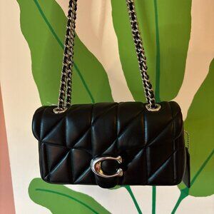 Black Tabby Coach Bag with silver detailing